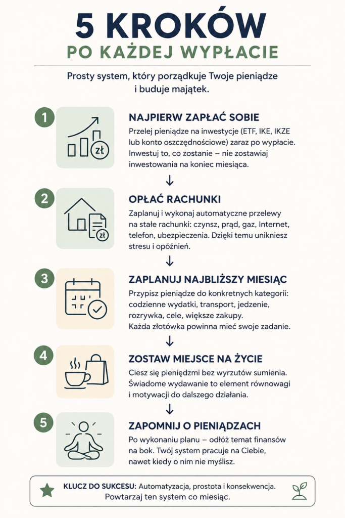 5 kroków, które robię po każdej wypłacie 5 kroków